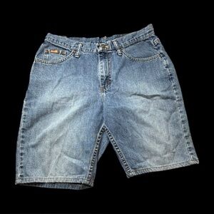 Riders 90s Y2K Vintage Bermuda Mom High Waisted Blue Jean Shorts Sz 12 M